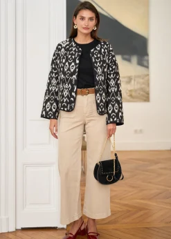 Motus Boutique Vestes & Manteaux^Veste Gaelle MotifsNoirsÉcru-VesteGaelle