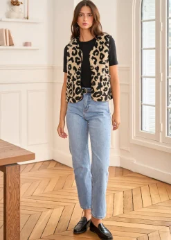 Motus Boutique Vestes & Manteaux^Veste Harris LéopardNoirBeige-GiletHarris