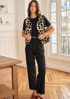 Motus Boutique Vestes & Manteaux^Veste Harris LéopardNoirBeige-GiletHarris