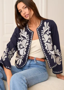 Motus Boutique Vestes & Manteaux^Veste Oriane MarineEcru-VesteOriane