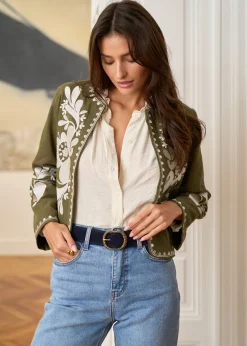 Motus Boutique Vestes & Manteaux^Veste Oriane KakiEcru-VesteOriane